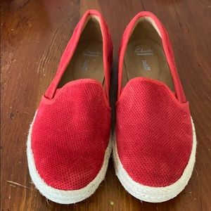 Clarks Soft Cushion Slip On Flats